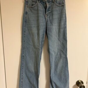 Abercrombie Kids High Rise Wide Leg Jeans - Light Blue